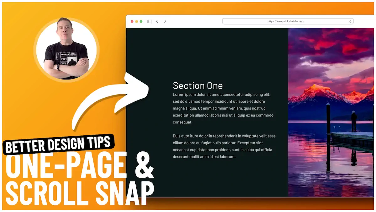 Web design tips for one-page scroll websites