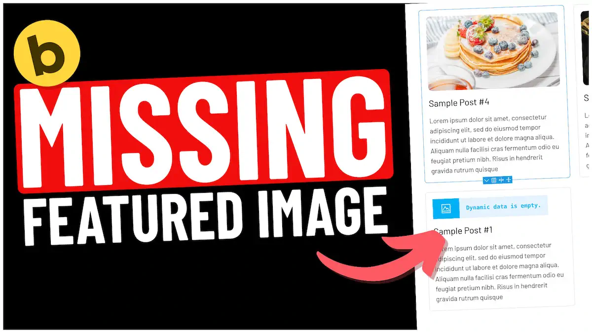 Missing featured image in blog post