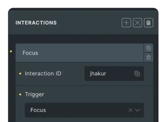 Bricks Builder Interactions panel