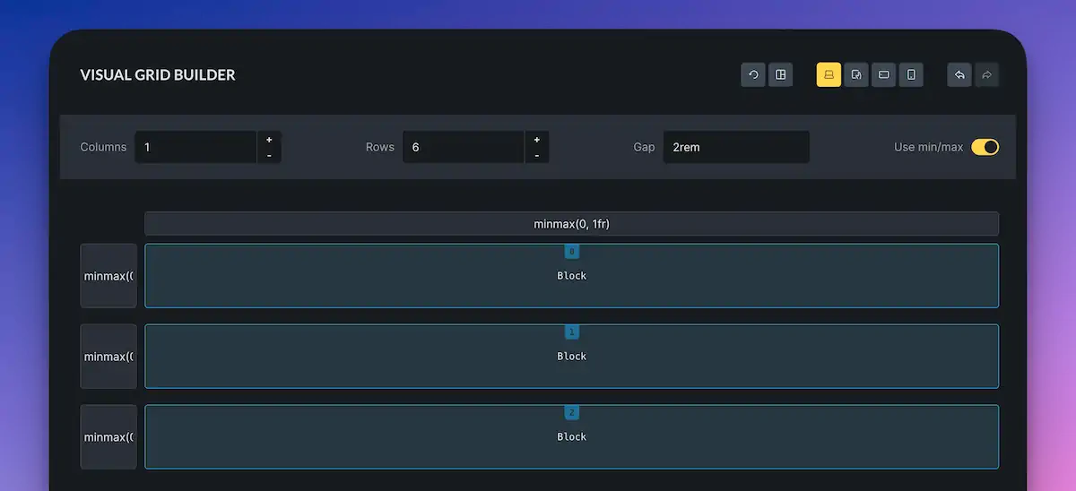 bricks visual grid builder